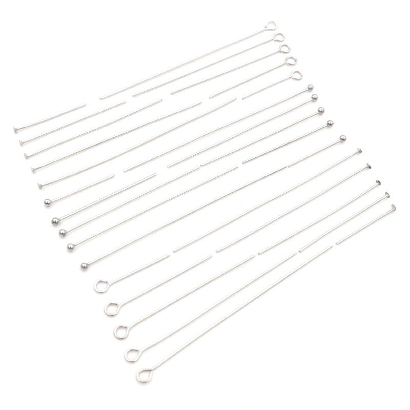 No Fade 100pcs/Lot 20-70 mm 316 Stainless Steel Ball Pins Findings Ball Head Pins For Jewelry Making DIY Supplies Accessories