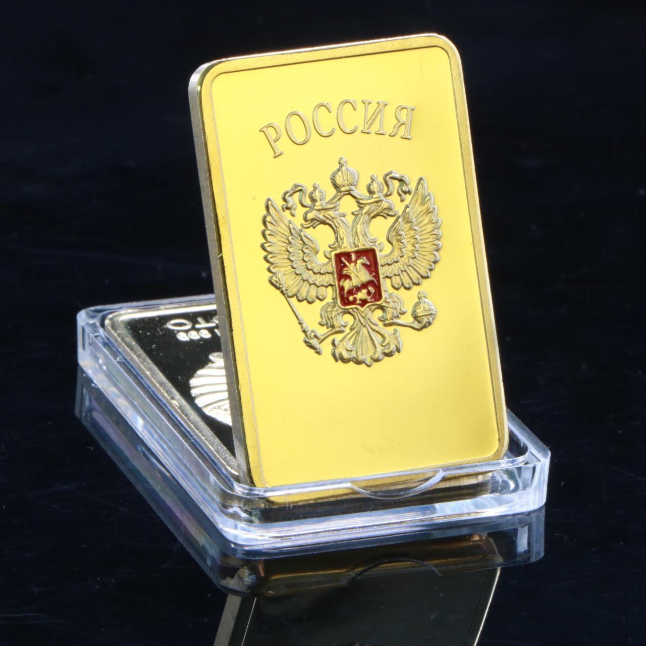 

Советский Герб Золотая и Серебряная Памятная Монета и Самородок Подарок 042909