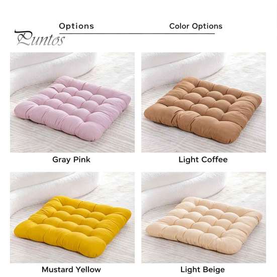 Hip And Lumbar Support Pillow Office Chair Cushion, Breathable Seat Pad, 40x40cm Soft Cushion for Home Stuffed Floor Reading Nook Polyester
