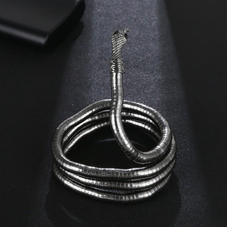 Damsmycke Elastiskt Ormhalsband Justerbart Punk Ormhalsband Semesterpresent Guldorm Damsmycke