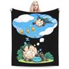 Genshin Impact Venti Blankets Velvet Summer Air Conditioning Barbatos Anime Multi-function Warm Throw Blanket for Bed Car Quilt