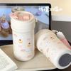 New Water Cup Stainless Steel Straw Thermos Cup Cartoon High Value Student Large Capacity Cup Ins Wind