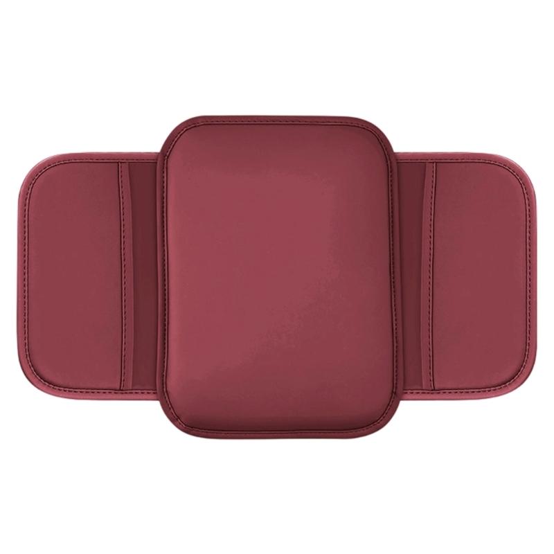 Soft Leather Automotive Console Cushion Ergonomic Elbow Support Rest with Removable Cover Nonslip Design for Long Drives