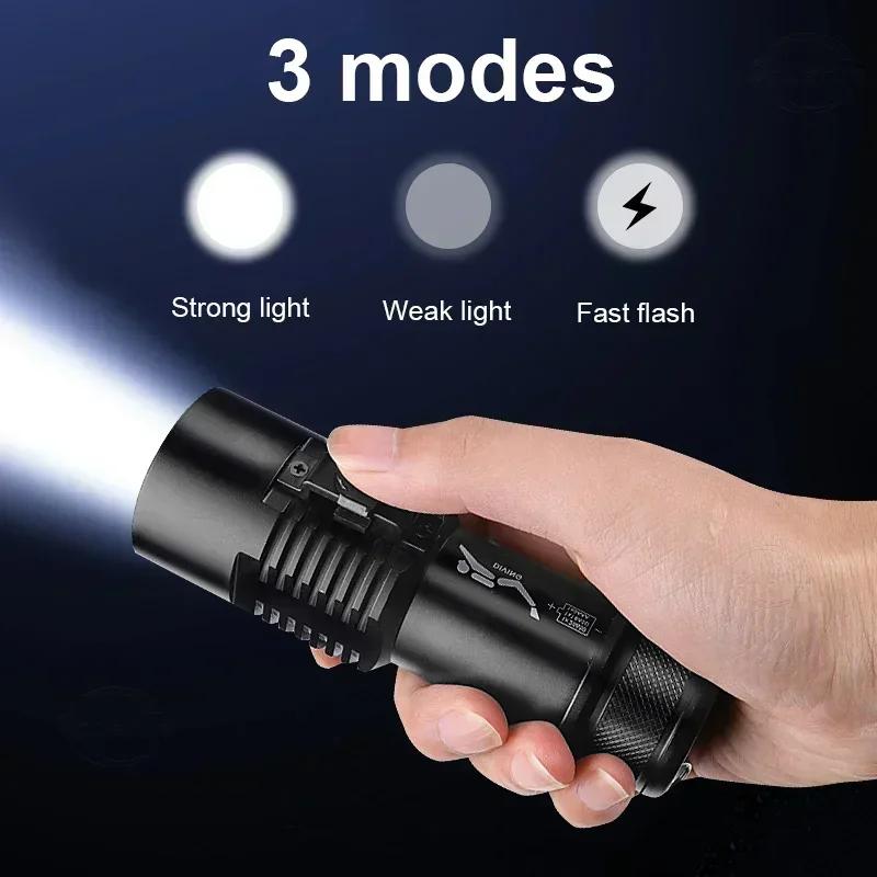 Powerful XHP70 Diving LED Flashlight Yellow/White Light Professional Diving Torch Powered By 26650 Battery with Hand Rope