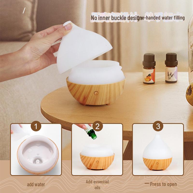 Difuzor de aromaterapie din boabe de lemn: Umidificator cu ceață cu ulei esențial, cadou perfect pentru casă sau birou.