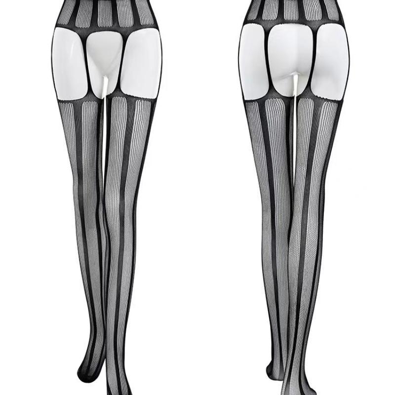 Gothic Dark Girl Long Sexy Fishnet Stockings Women Classical Design Harajuku Mesh Tights Lingerie Thigh High Garters Hosiery