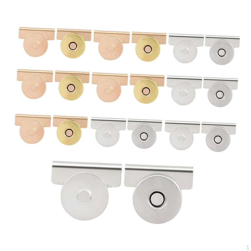 10 Pair Button Bag Hardware Crafts DIY Clip Clasp Buckle Removable for Purses and Tote Snap