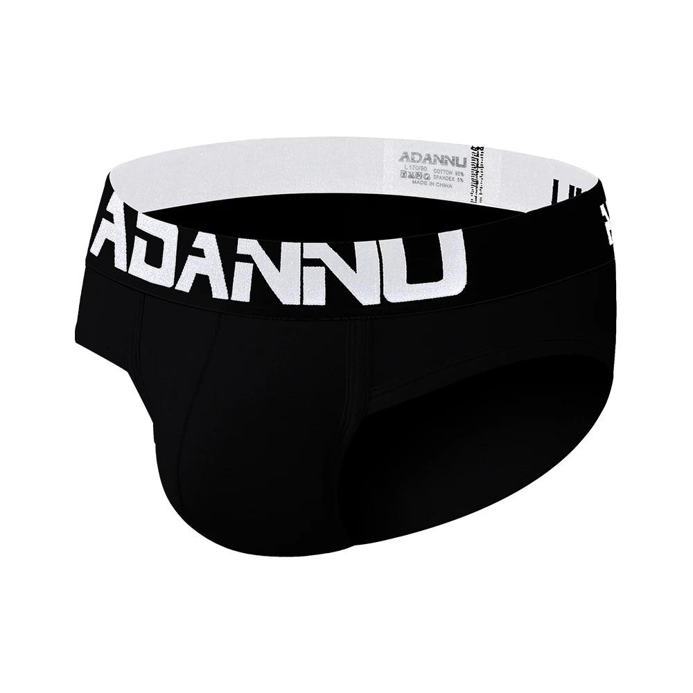Men's Sexy Cotton Briefs Jockstrap Underwear Low Waist Soft Breathable Underpants Calzoncillos Hombre Lingerie