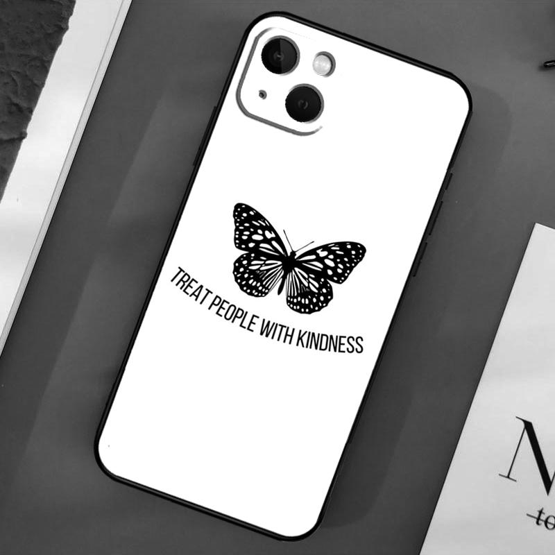 Treat People With Kindness Phone Case For iPhone 15 13 12 11 14 Pro Max Mini X XR XS MAX SE 2020 7 8 Plus Back Cover