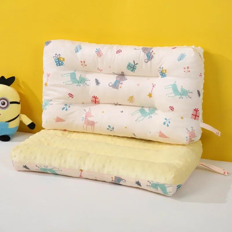 Cartoon Animal Baby Pillow Pure Cotton Soft Breathable Double-sided Infant Soothing Pillow Kindergarten Nap Dedicated Pillow