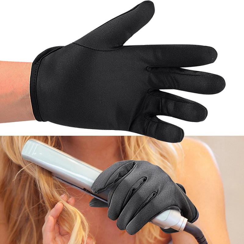 1Pair Hair Straightener Perm Curling Hairdressing Heat Resistant Finger Glove Hair Styling Tools Heatproof Protective Gloves