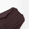 2025 Spring Women's European & American Ribbed Crew Neck Long Sleeve Knitted Cardigan