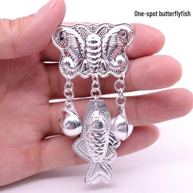 Miao Ethnic Peach-Shaped Silver Aluminum Ornaments - DIY Accessories for Ethnic Clothing Decoration