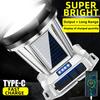 New High Power LED Flashlight Waterproof Fishing Lantern Torch USB Rechargeable Powerful Spotlight Searchlight Camping Lamp