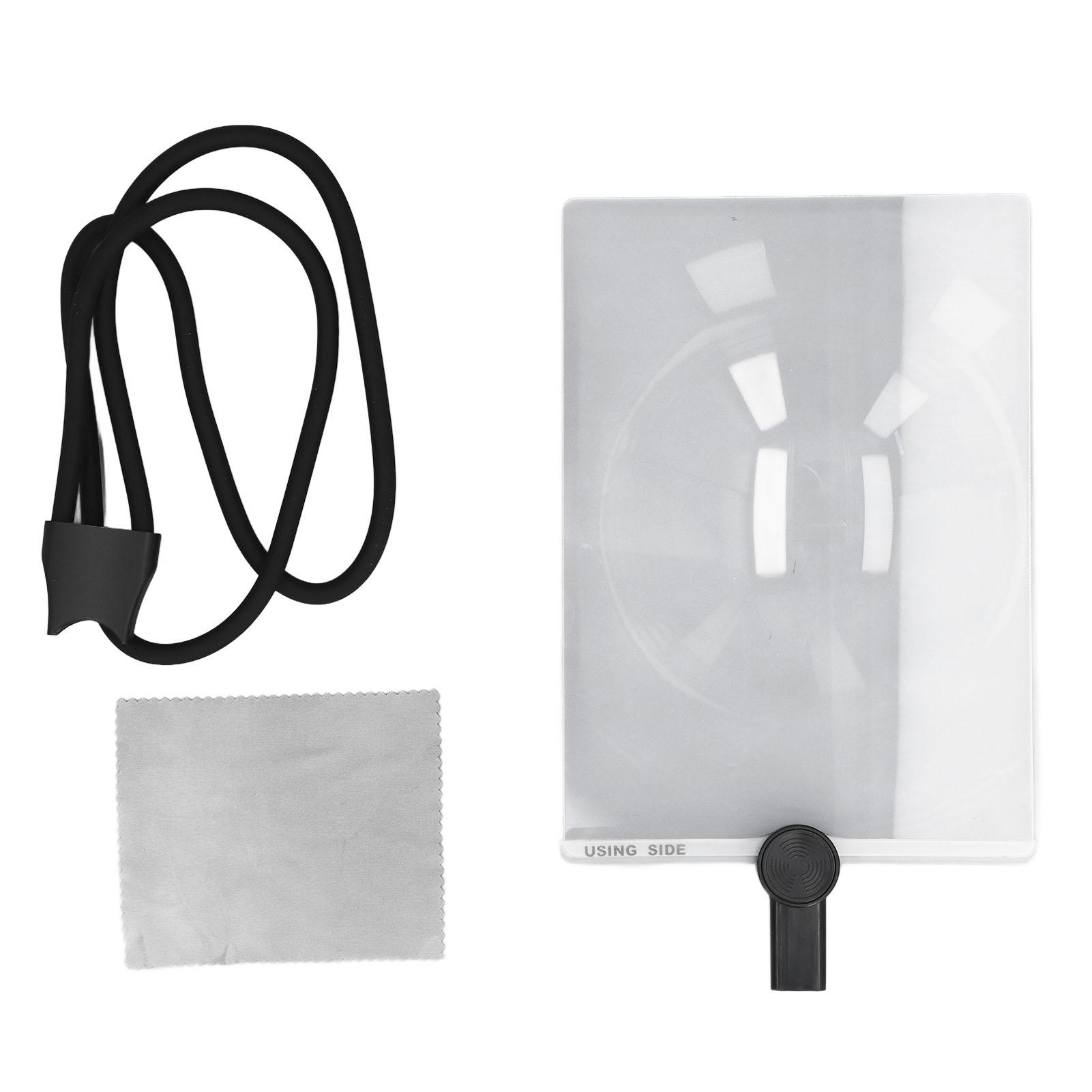 

Neck Wear Magnifier 3X Magnification Handheld Desktop Neck Hanging Magnifying Glass Gooseneck High D Black