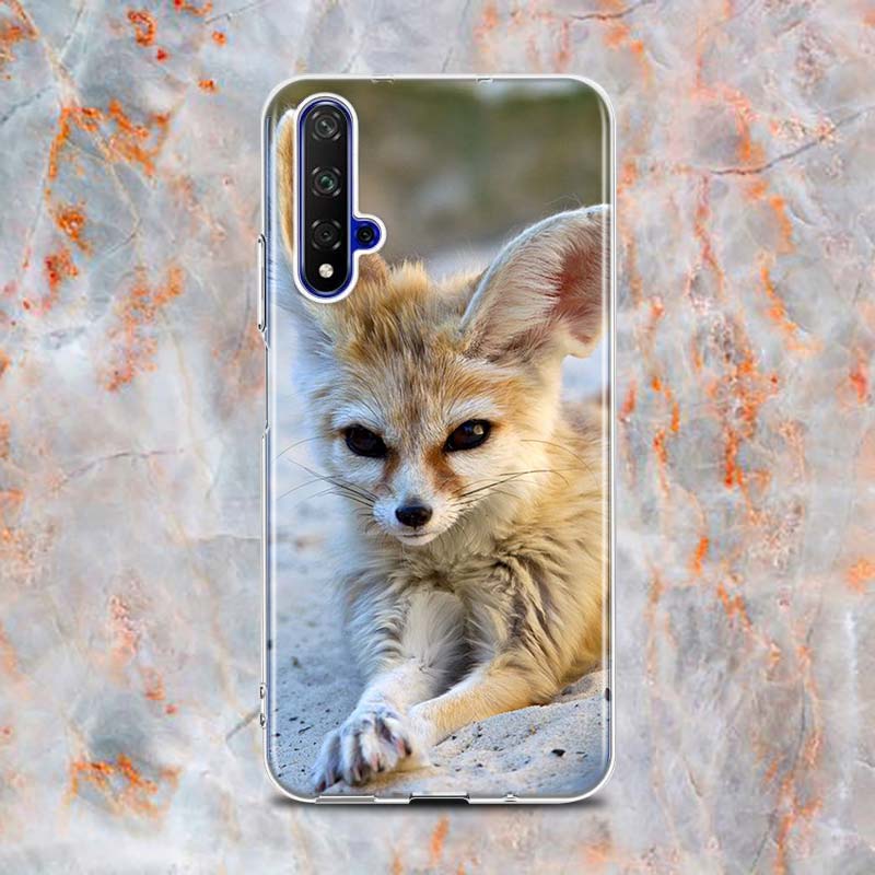 Roztomilý silikonový kryt na telefon polární liška pro Honor 20 20S 20E 8 8A Prime 8X MAX 8C 8S 7A 7C 7S Pro