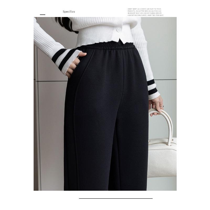 Pantalon Harem Femme Automne Hiver Chaud Petits Pieds Taille Haute Slim Tube Crayon Fumé