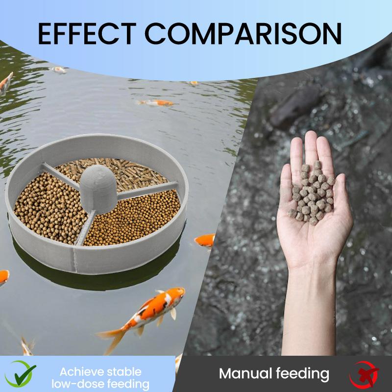 Fish Pond Feeder, Reusable, Garden Yard, Fish Tank Floating Feeder, Plastic Crafts, Gardening Decorations