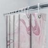 Luxury Marble Print Shower Curtain Set For Bathroom Decorations Pink White Waterproof Fabric With Plastic Rods Large