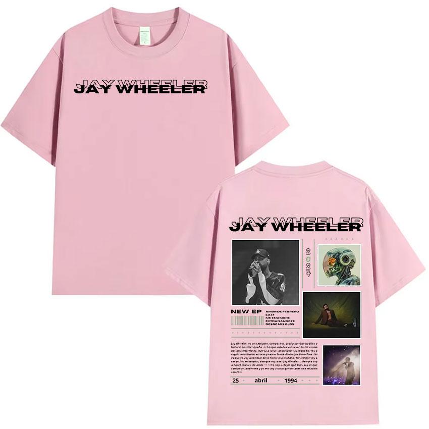 Rapper JAY WHEELER Tour 2025 Graphic T Shirts Unisexs Retro Fashion Cotton Short Sleeve Tshirt Unisex Hip Hop Gothic Clothing Tshirt