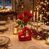Desk Ornaments Heart Shaped Vase 3D Printed Rose Holder Festival Decor Flower Stand  Home Decor