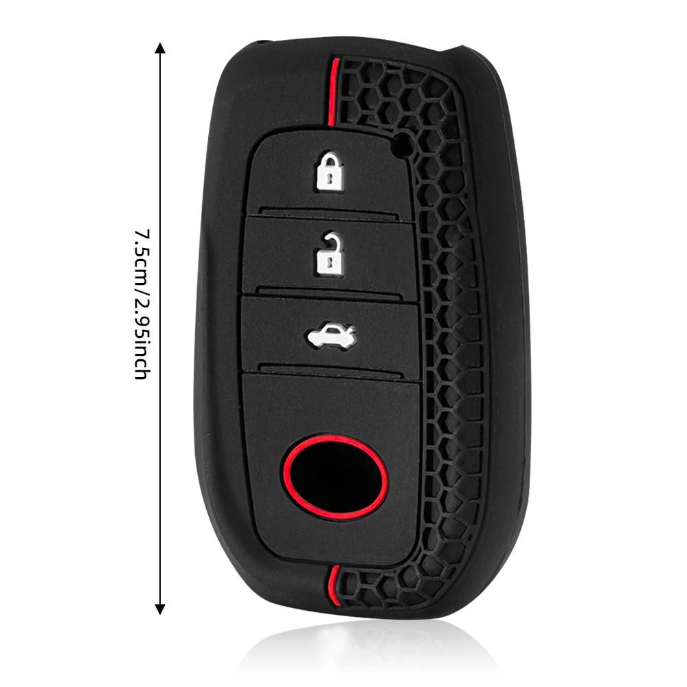 Car Key Case Cover Shell For Toyota Land Cruiser 200 Prado Crown Yaris Cross Hilux Innova Fortuner Camry Alphard Previa Vellfire