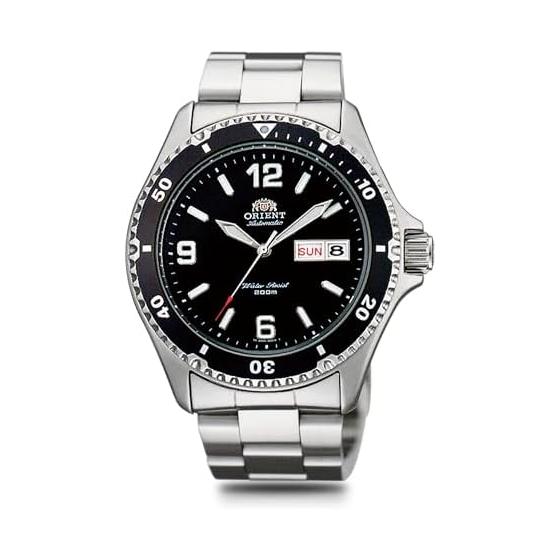 [ORIENT] Часы ORIENT Mako Automatic, механические, автоматические, для дайвинга, с гарантией отечественного производителя SAA02001B3, мужские, черные