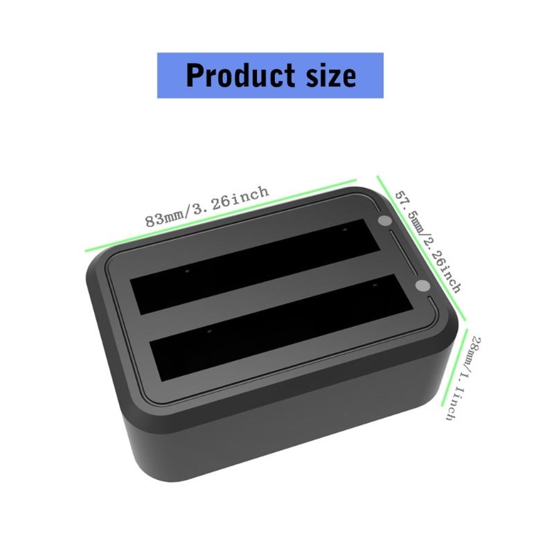 2 In 1 Battery Charger Hub 5V3A Power Adapter Dock For Action Camera Efficient Charging With USB Type C Connection Port