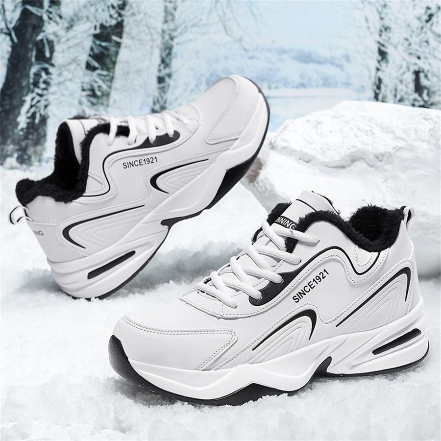 Pánské tenisky vulkanizovat Vzduchový polštář je protiskluzový voděodolný Zimní sportovní obuv pro muže běžecká obuv Teplé bavlněné boty s