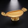Fruit Plate with Handles Multifunctional Ornate Metal Platter Smooth for Hosts