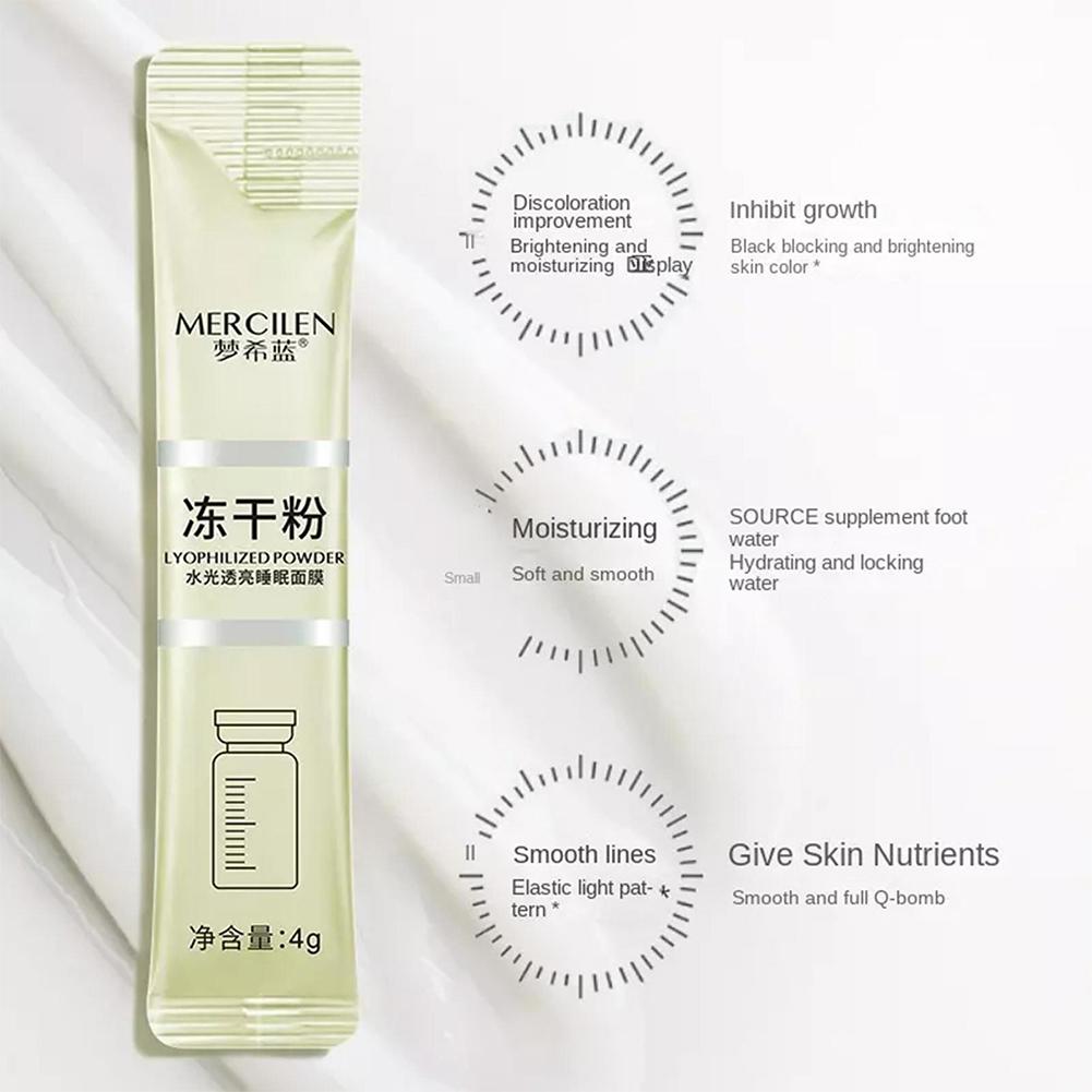 20pcs MERCILEN Collagen Sleeping Leave-in Facial Masks Face Skincare Moisturizing Brightening Firming Hydrating