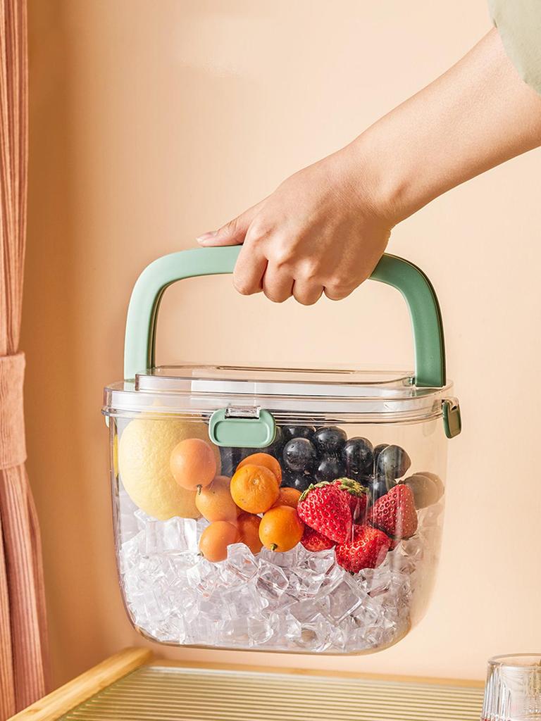 Großer durchsichtiger Outdoor-Camping-Eiskübel mit Tablett