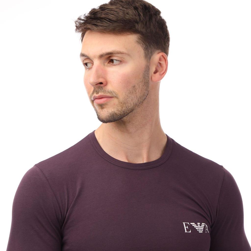 Emporio Armani Mens Mock Neck Fitted Lounge Top