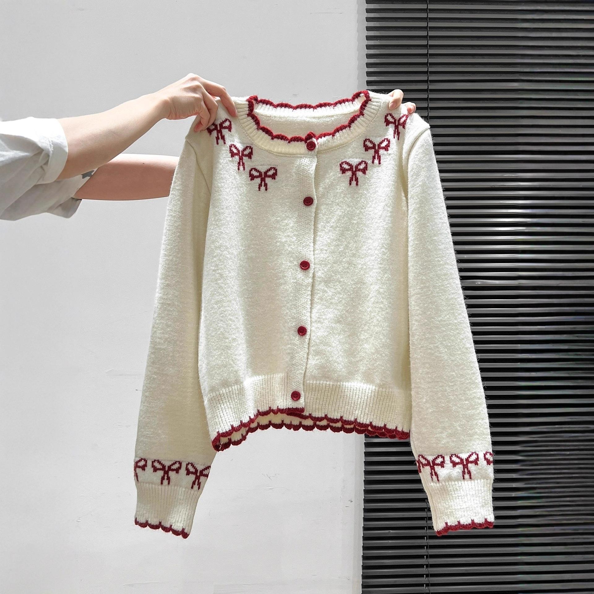 Энди бархатная стиральная вода корейский темно-синий вязаный кардиган с бантом утолщенная куртка-свитер женская осень и зима one size fits all 2090₽