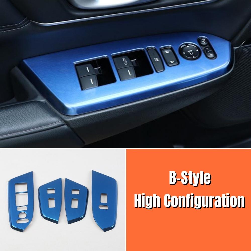 Stainless Car Window Lift Switch Button Decoration Panel Cover Trim For Honda CRV CR-V 2017-2019 2020 2021 Sticker Accessories