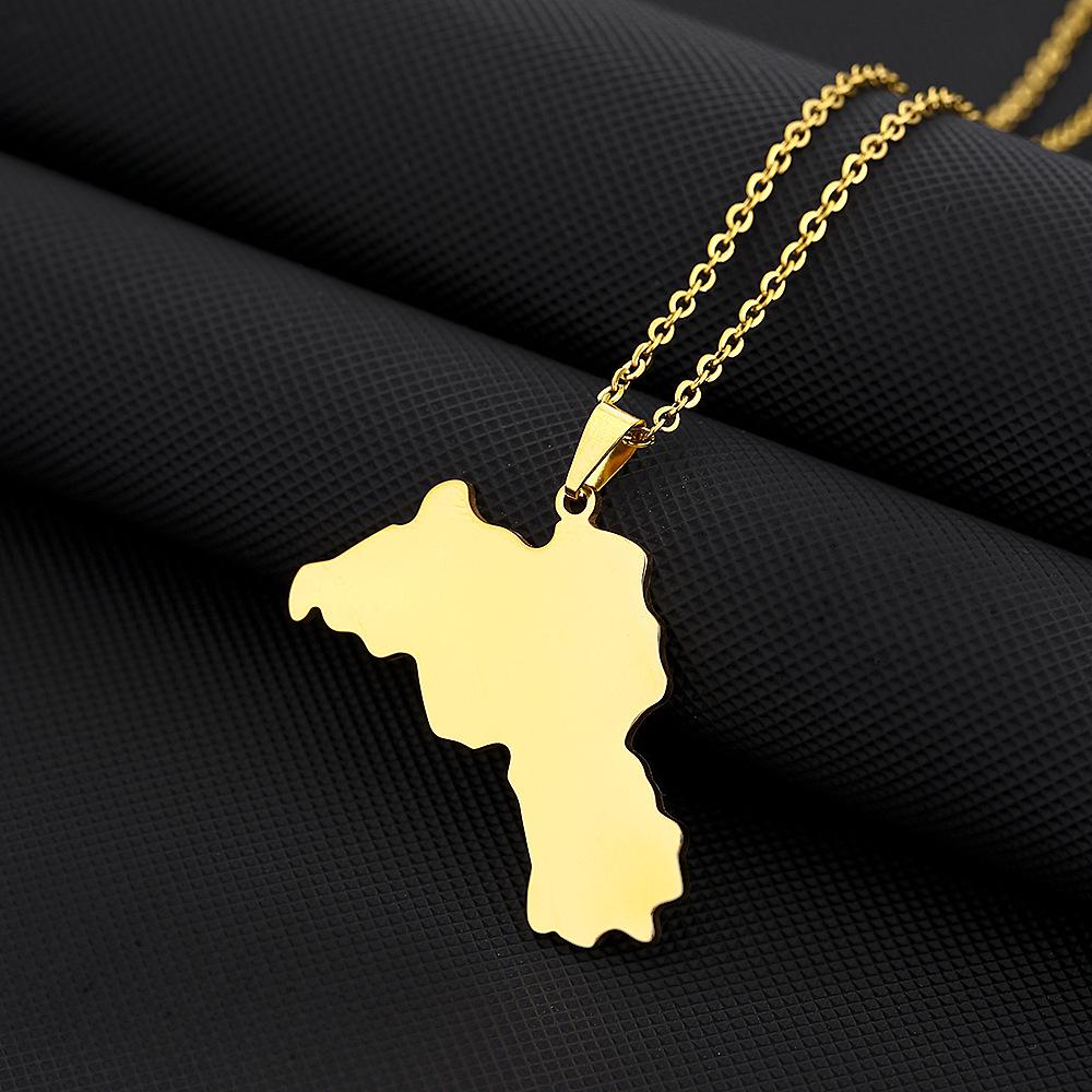 Kurdistan Pendant Necklace: Vintage Drip Oil Design, Stainless Steel for Men and Women