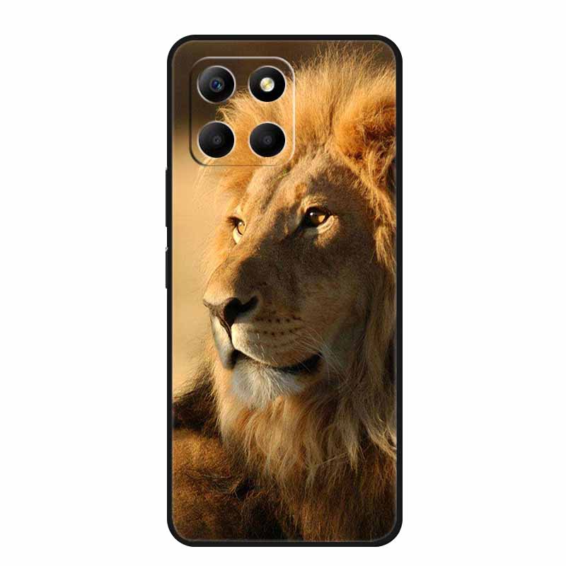 Soft Silicone Covers For Honor X8 5G Case x8 X8A 4G Wolf Lion TPU Back Covers For Huawei Honor X8 Phone Cases HonorX8A Coque Bag