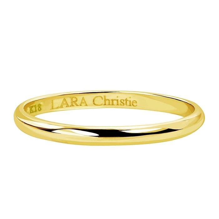 [Lala Christie] Gold Ring K18 Yellow Gold Round Design Wedding Band Size 9 lr106-0001-yg-09