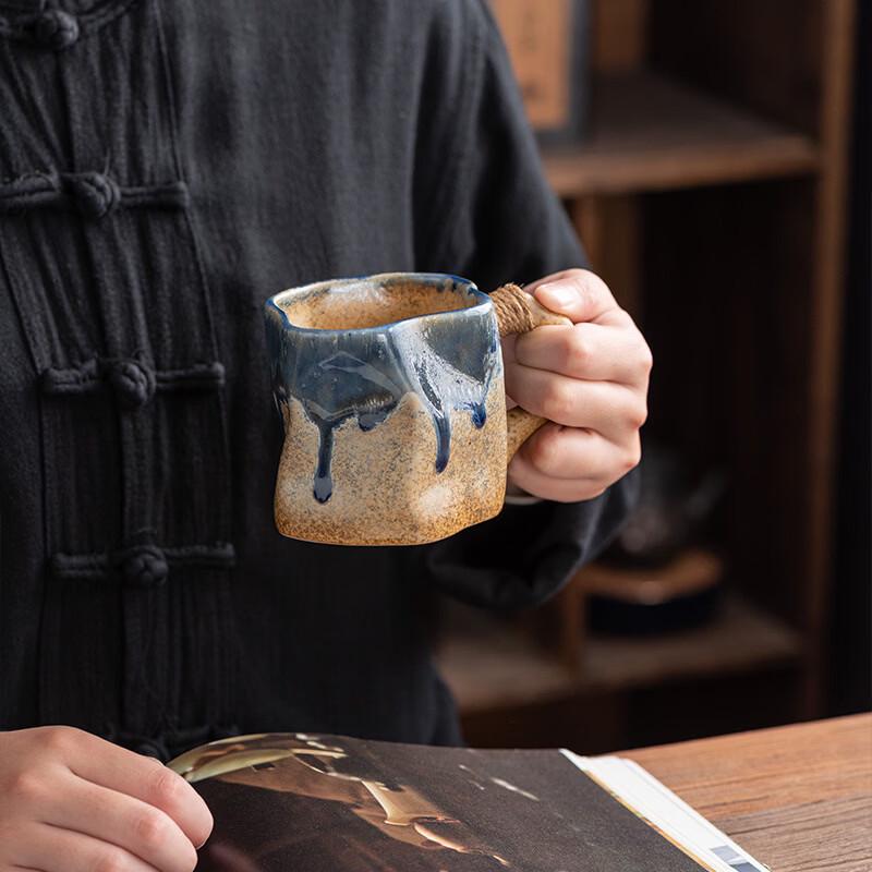 OLOEY Irregular Kiln Glazed Ceramic Coffee Mug