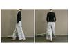 2023 Retro Cotton Linen Striped Wide-Leg Women's Slimming Cropped Pants - Japanese Style Summer Casual Wear
