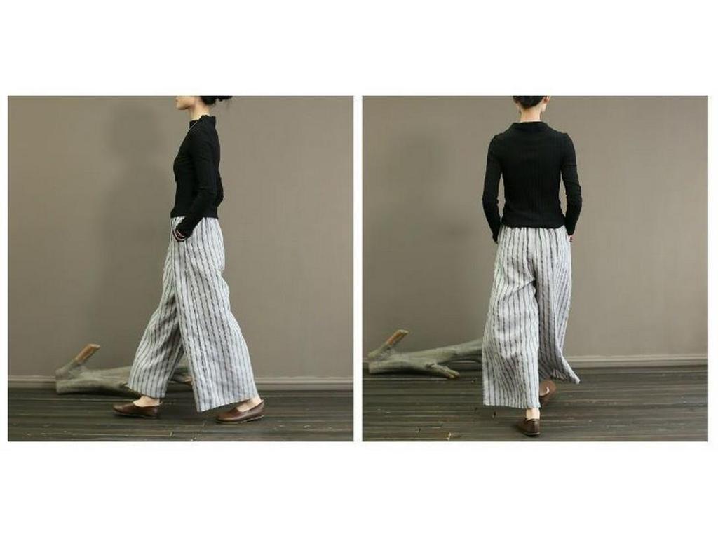 2023 Retro Cotton Linen Striped Wide-Leg Women's Slimming Cropped Pants - Japanese Style Summer Casual Wear