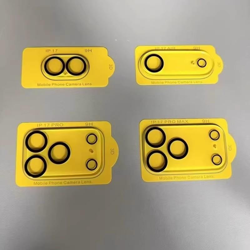 1-3/30-100PCS Anti-fingerprint Tempered Glass Camera Lens Protector Cover For IPhone17 Air Pro Max Rear Anti-scratch Protect Cap