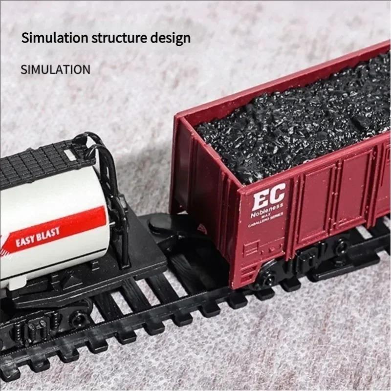 Electric Train Set with Lights Locomotive Train Model with Passenger Coach/Cargo Car & Tracks Birthday Christmas Gifts for Kids