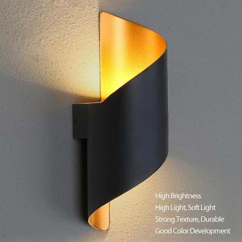 

Спиральный дизайн светодиодный настенный светильник 10 Вт внутренние настенные светильники водонепроницаемый уличный современный скандинавский бра лампа внутренний настенный светильник домашний декор cool white