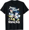 Hot Fashion Casual Disney Mickey & Donald "Just Here for The Snacks" Road Trip T-Shirt S-4XL Four Seasons