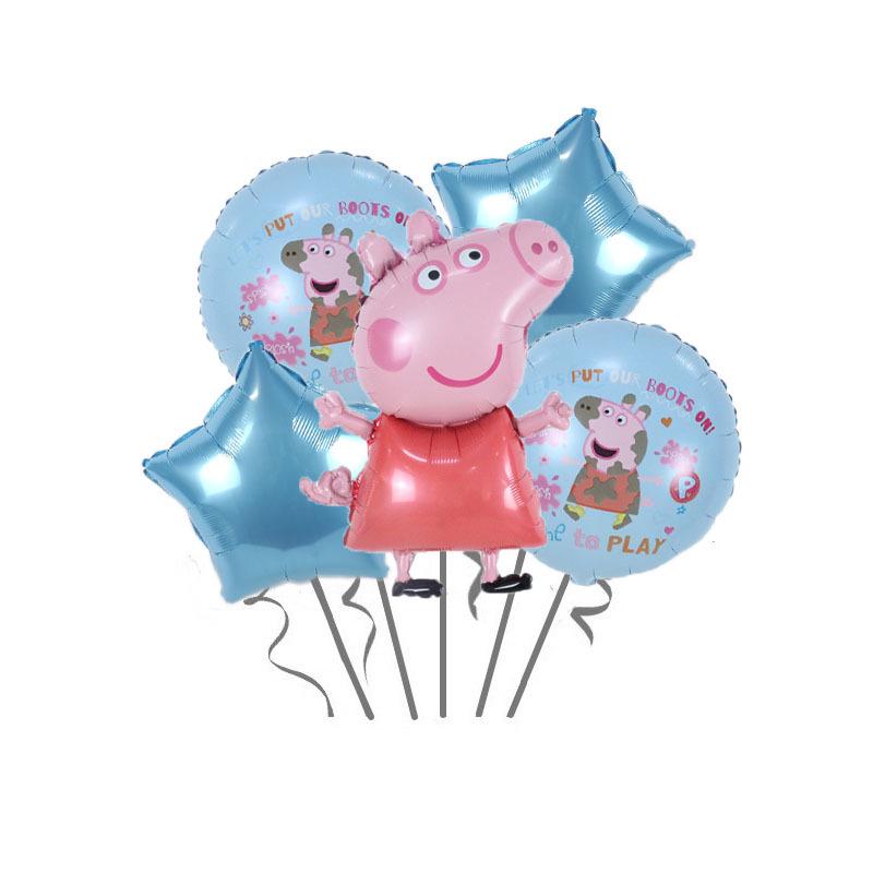 Peppa Pig & George Birthday Party Balloons - Children s Cartoon Aluminum Decorations