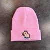 Fashion Knitted Hat With Capybara Embroidery Design Suitable For Daily Use