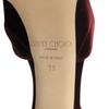 Pristine JIMMY CHOO Sandals PATTIE130 Bordeaux Velvet Women 36 Used