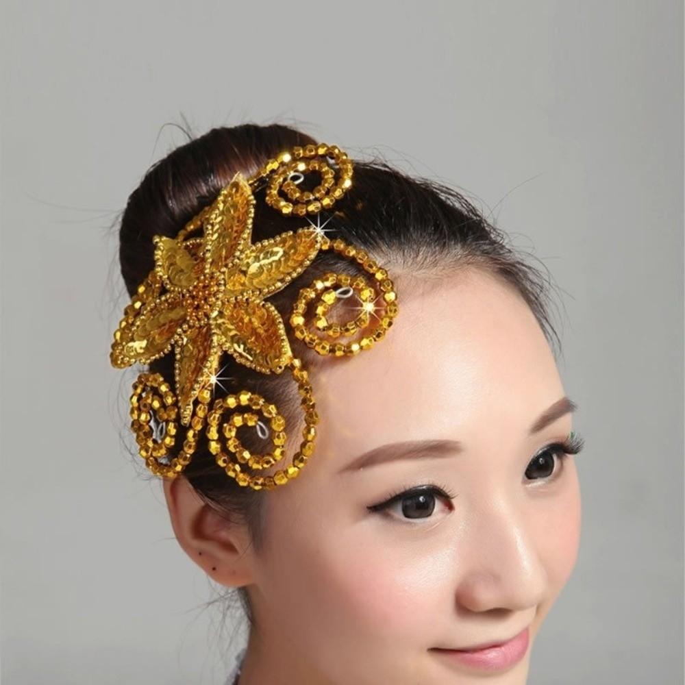 Chinese Style Performance Headpiece Crystal Flowers Stage Tiara Stage Performance Hair Accessories