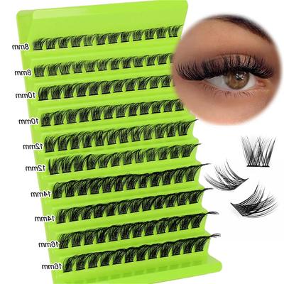 Cluster Lashes 120 Bundles Natural Eyelash Extension Volume Individual Lashes Mixed Tray Faux Mink Lashes